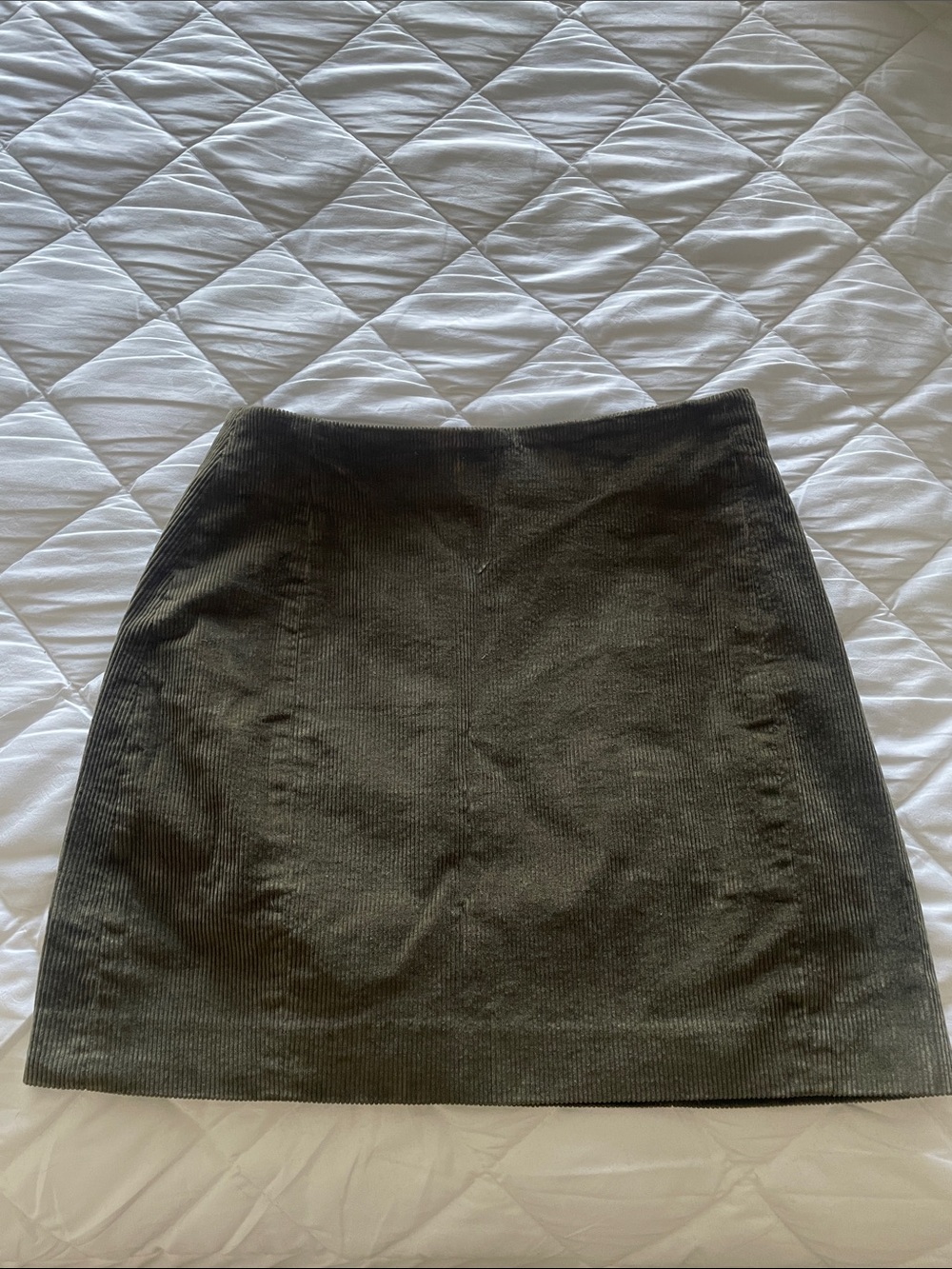 Sunday Best Olive Green Corduroy Mini Skirt